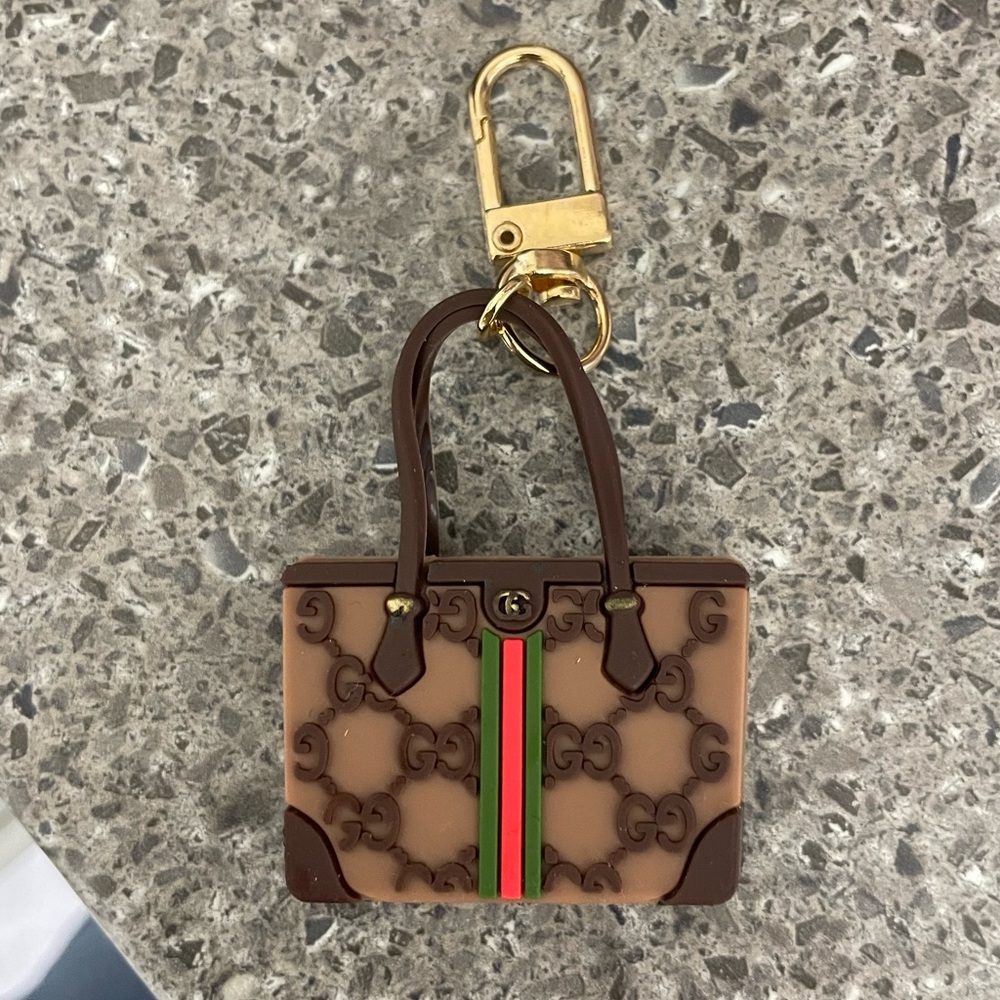 Brown GG bag charm